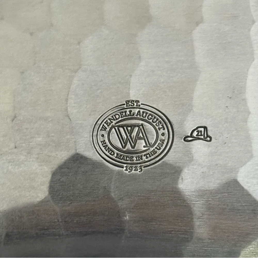 Wendell August Forge Square Plate Hammered Aluminum Indianapolis Skyline